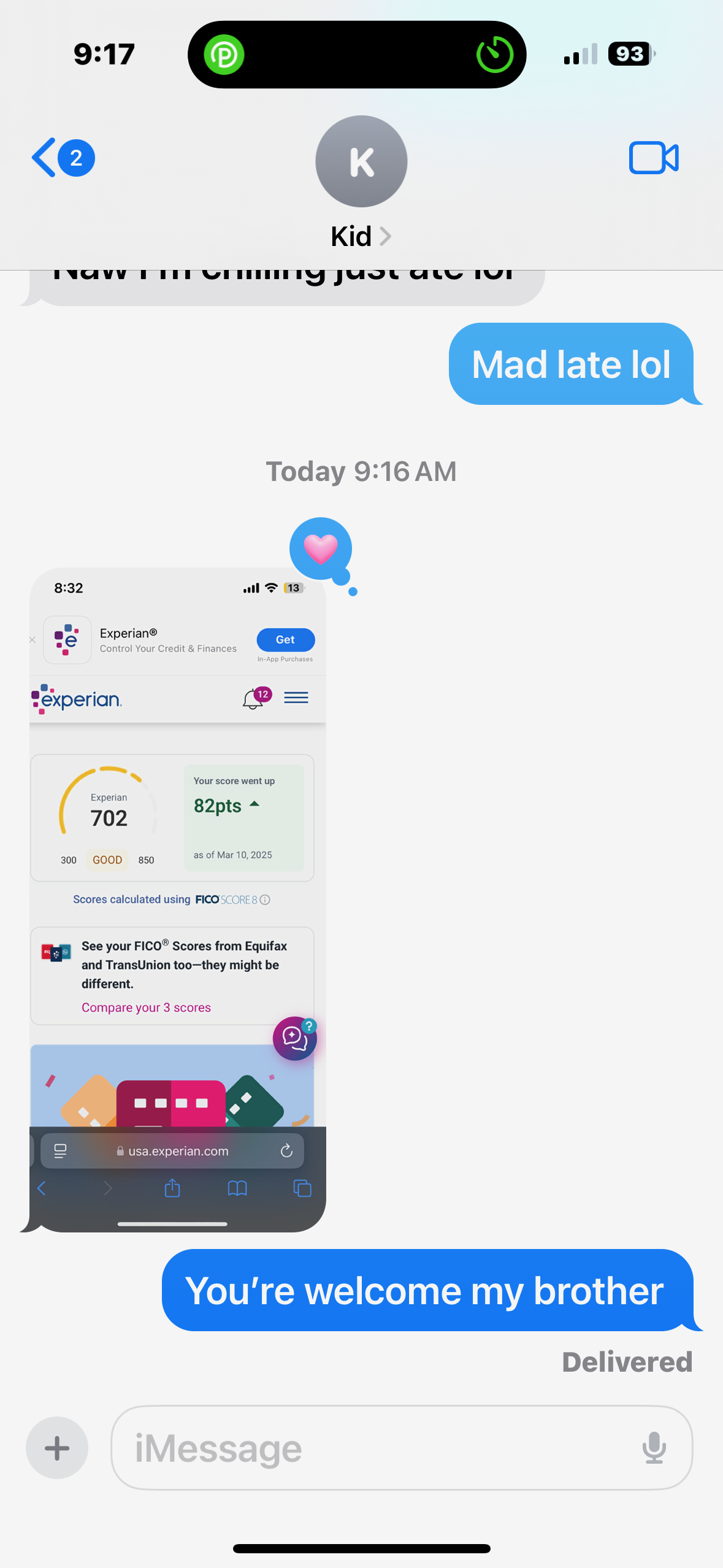 Credit Restoration Result
