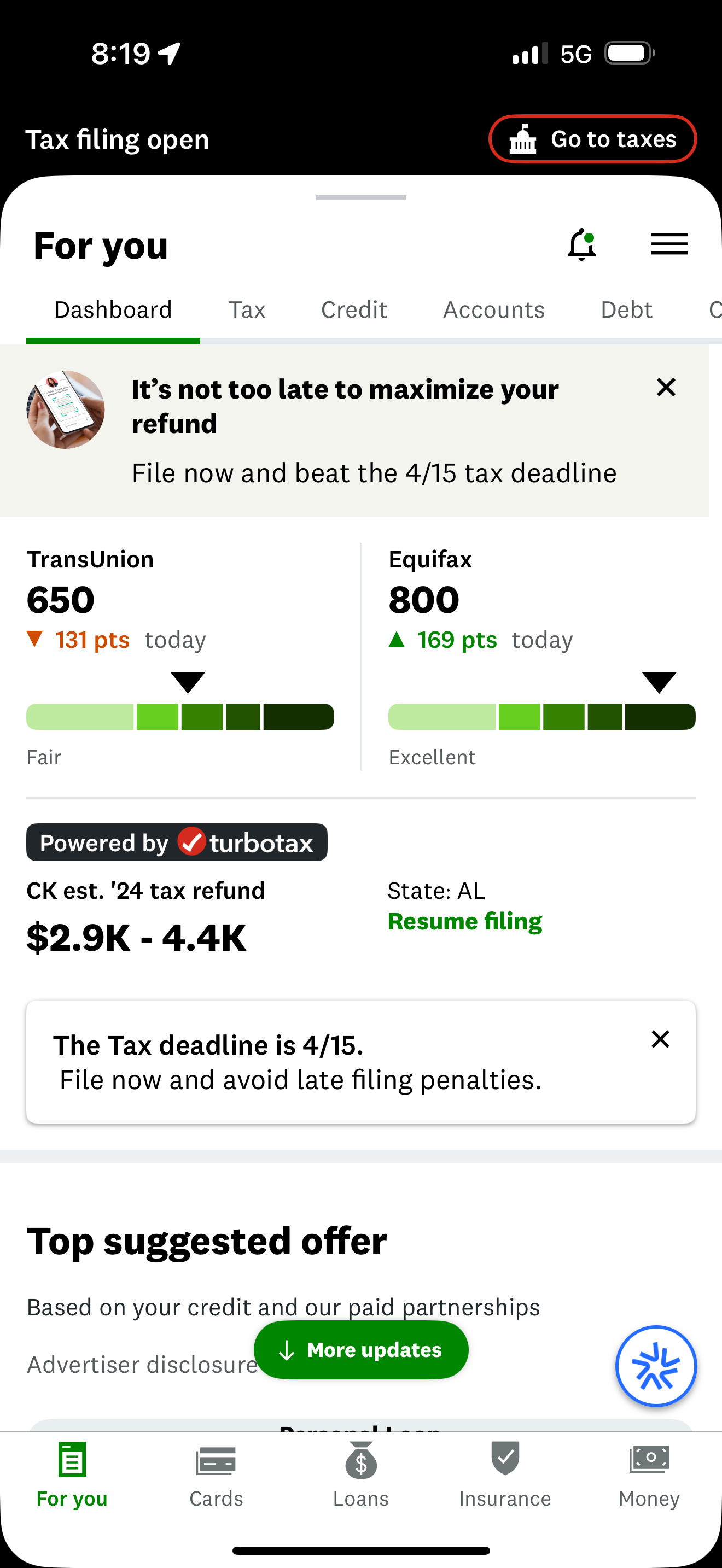 Credit Restoration Result